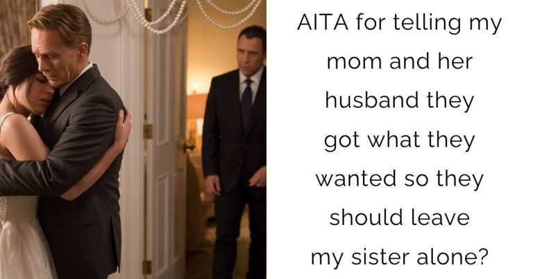 AITA for telling my mom and her husband they got what they wanted so they should leave my sister alone?
