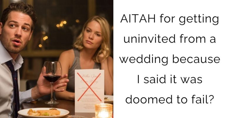 AITAH for getting uninvited from a wedding because I said it was doomed to fail?