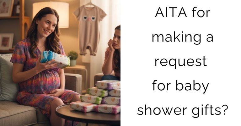AITA for making a request for baby shower gifts?
