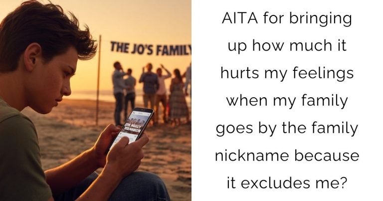 AITA for bringing up how much it hurts my feelings when my family goes by the family nickname because it excludes me?