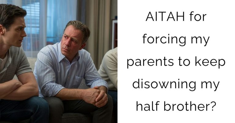 AITAH for forcing my parents to keep disowning my half brother?