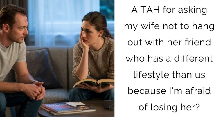 AITAH for asking my wife not to hang out with her friend who has a different lifestyle than us because I’m afraid of losing her?