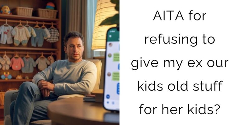 AITA for refusing to give my ex our kids old stuff for her kids?