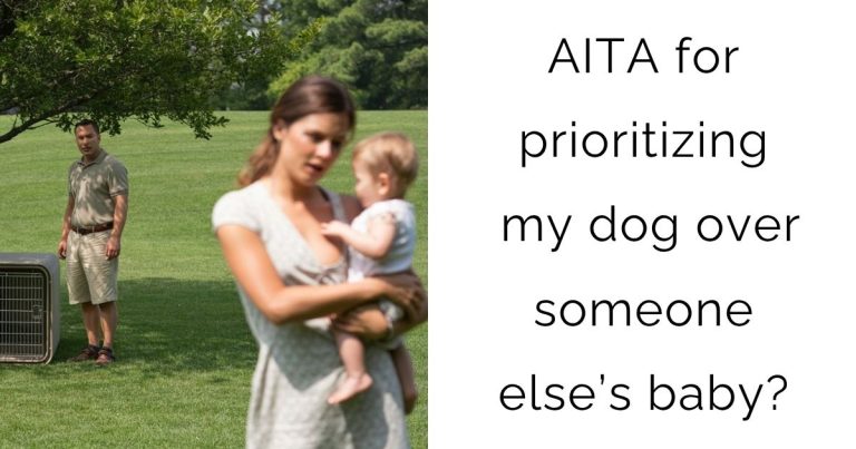 AITA for prioritizing my dog over someone else’s baby?