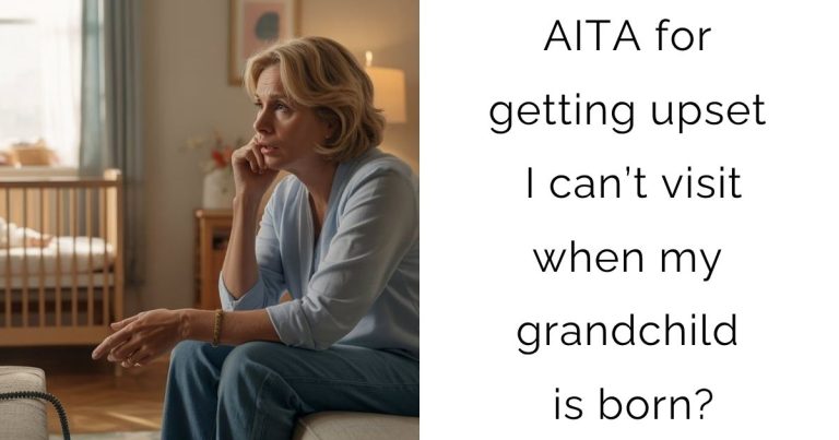 AITA for getting upset I can’t visit when my grandchild is born?