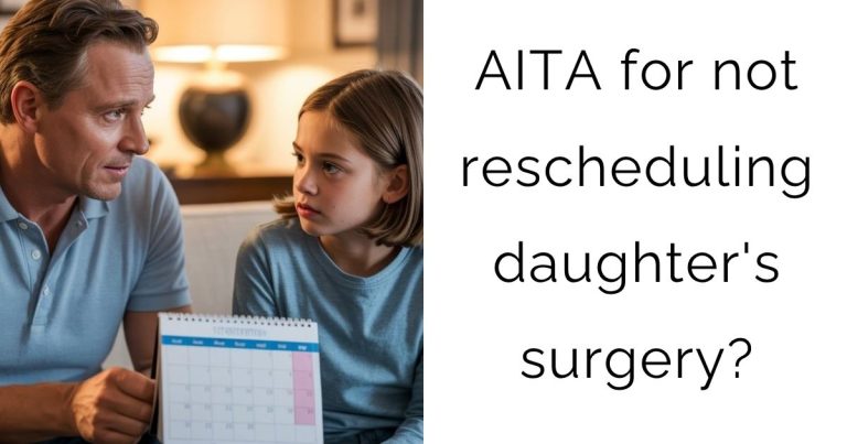 AITA for not rescheduling daughter’s surgery?