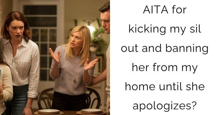 AITA for kicking my sil out and banning her from my home until she apologizes?