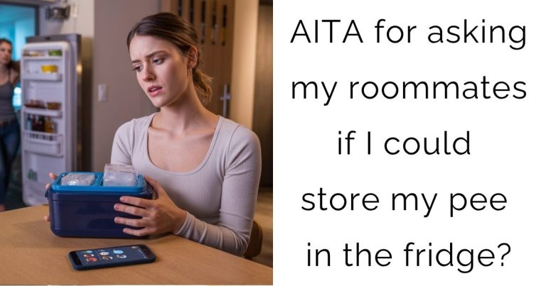 AITA for asking my roommates if I could store my pee in the fridge?