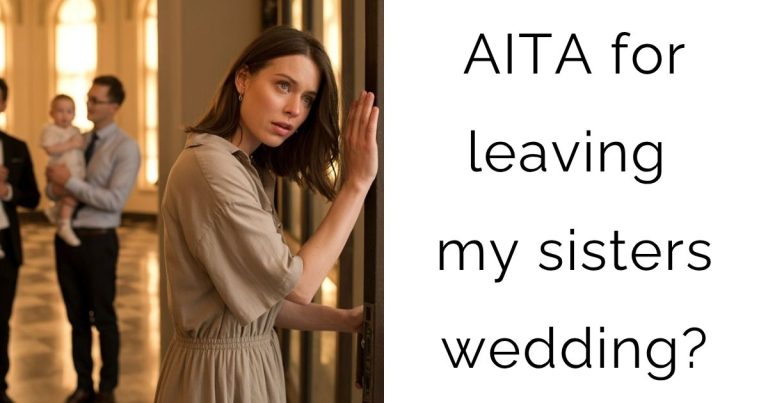 AITA for leaving my sisters wedding?