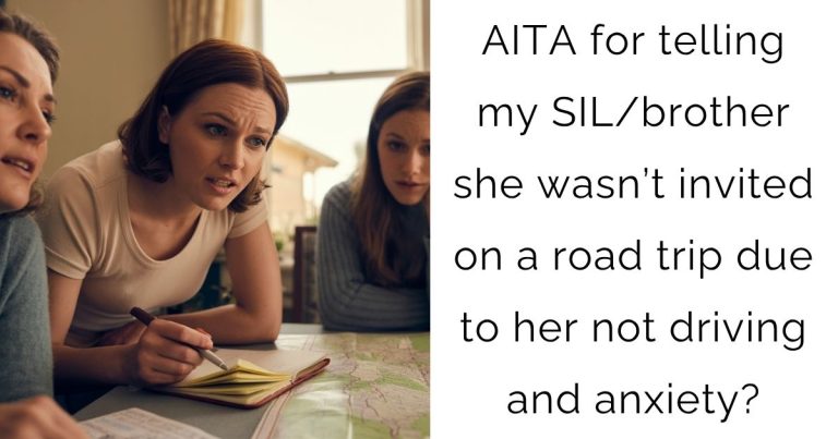 AITA for telling my SIL/brother she wasn’t invited on a road trip due to her not driving and anxiety?