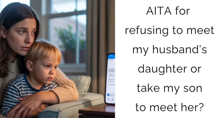 AITA for refusing to meet my husband’s daughter or take my son to meet her?