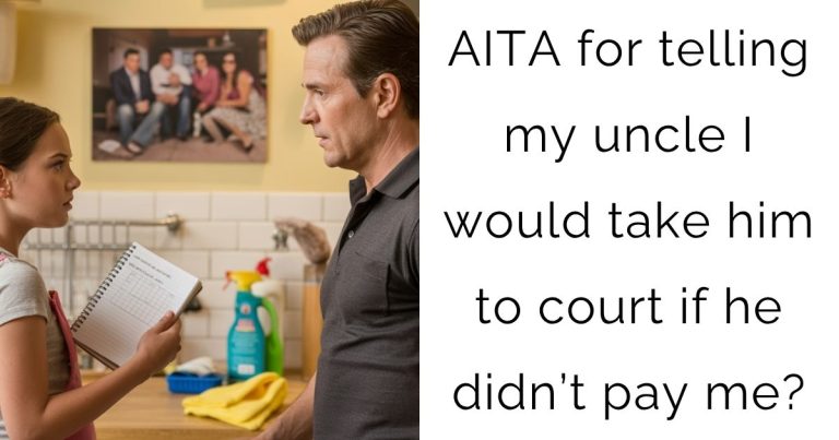 AITA for telling my uncle I would take him to court if he didn’t pay me?