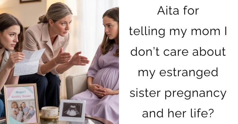 Aita for telling my mom I don’t care about my estranged sister pregnancy and her life?