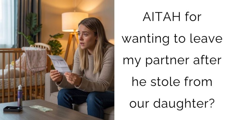 AITAH for wanting to leave my partner after he stole from our daughter?