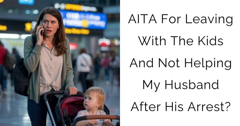 AITA For Leaving With The Kids And Not Helping My Husband After His Arrest?
