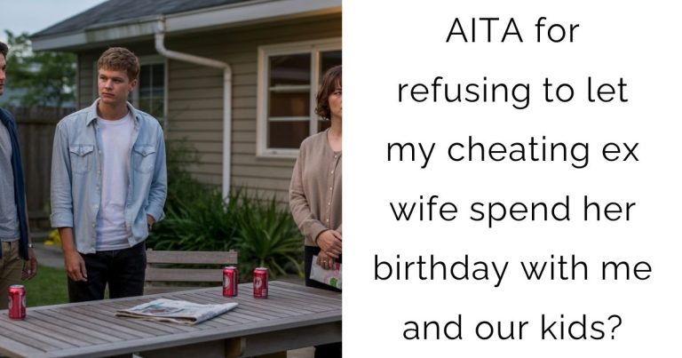 AITA for refusing to let my cheating ex wife spend her birthday with me and our kids?
