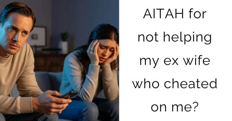 AITAH for not helping my ex wife who cheated on me?