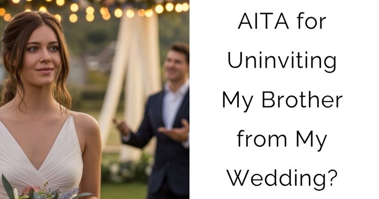 AITA for Uninviting My Brother from My Wedding?