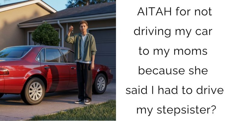AITAH for not driving my car to my moms because she said I had to drive my stepsister?