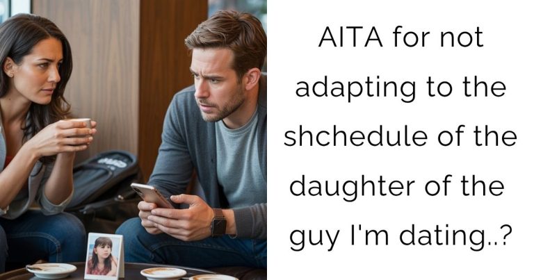 AITA for not adapting to the shchedule of the daughter of the guy I’m dating..?