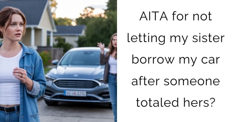 AITA for not letting my sister borrow my car after someone totaled hers?