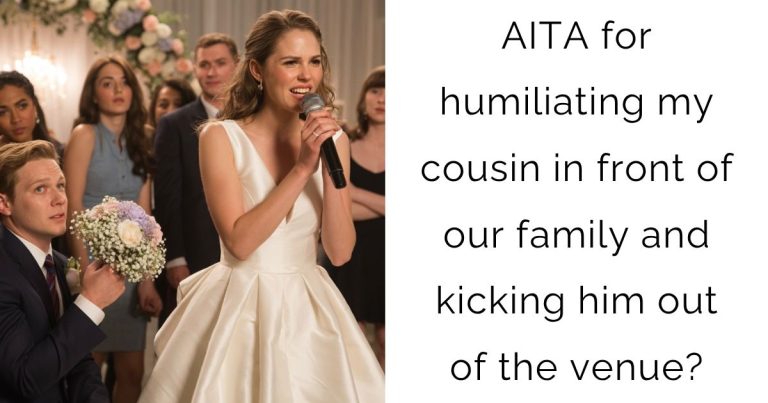 AITA for humiliating my cousin in front of our family and kicking him out of the venue?