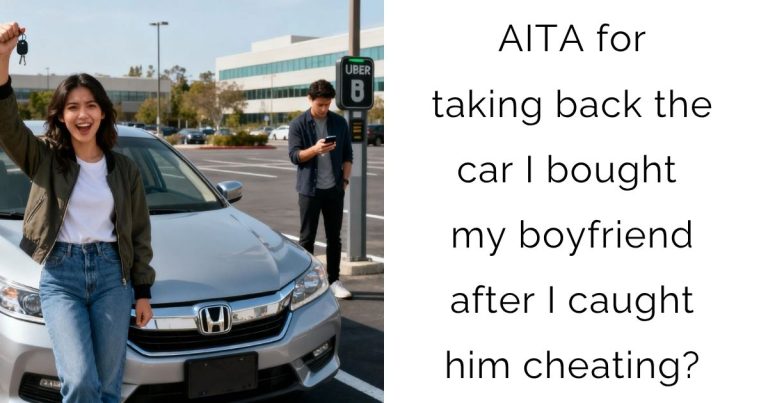 AITA for taking back the car I bought my boyfriend after I caught him cheating?