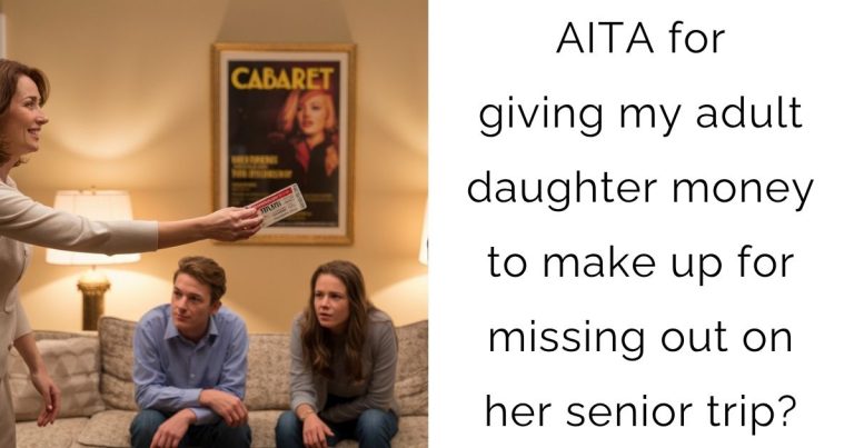 AITA for giving my adult daughter money to make up for missing out on her senior trip?
