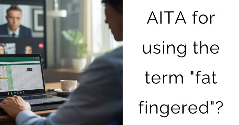 AITA for using the term “fat fingered”?