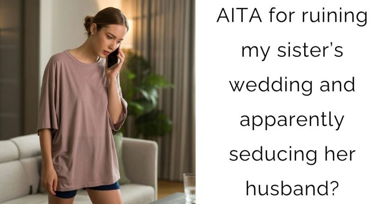 AITA for ruining my sister’s wedding and apparently seducing her husband?