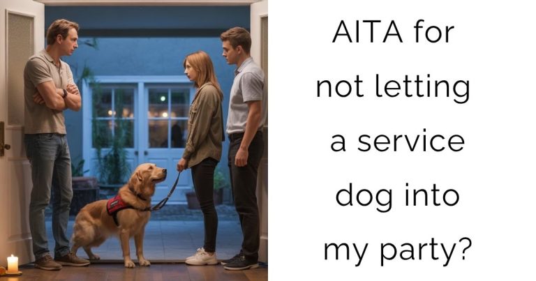 AITA for not letting a service dog into my party?