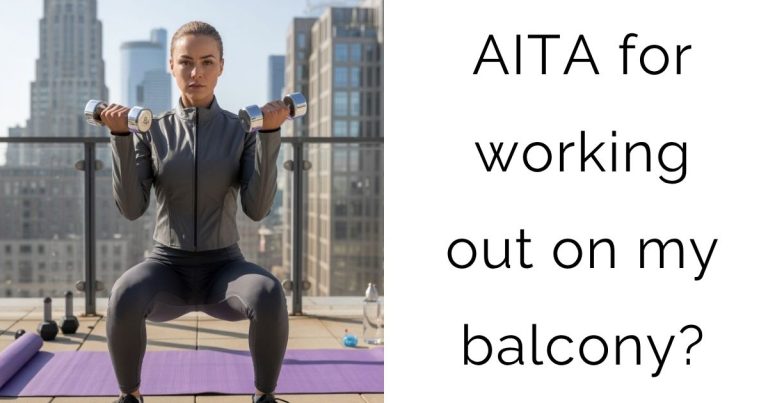 AITA for working out on my balcony?