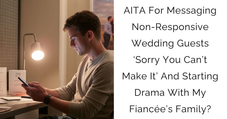 AITA For Messaging Non-Responsive Wedding Guests ‘Sorry You Can’t Make It’ And Starting Drama With My Fiancée’s Family?