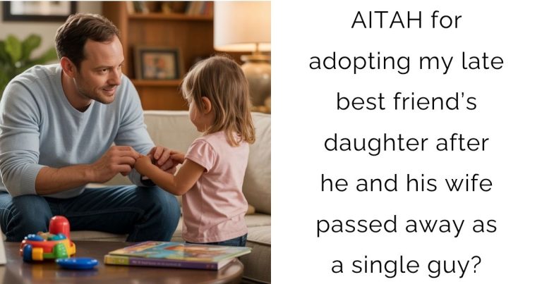 AITAH for adopting my late best friend’s daughter after he and his wife passed away as a single guy?