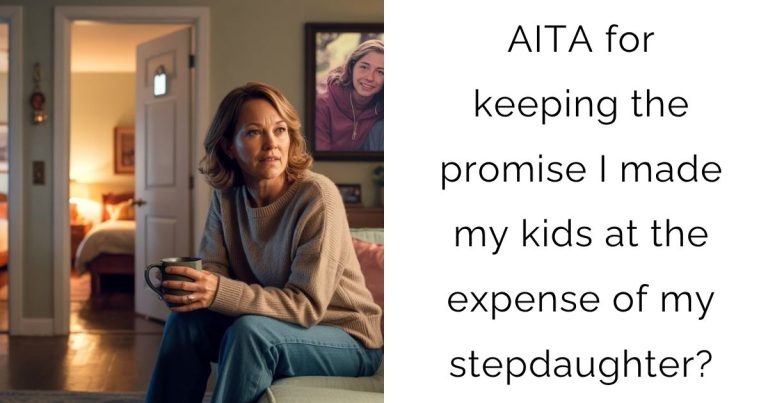 AITA for keeping the promise I made my kids at the expense of my stepdaughter?