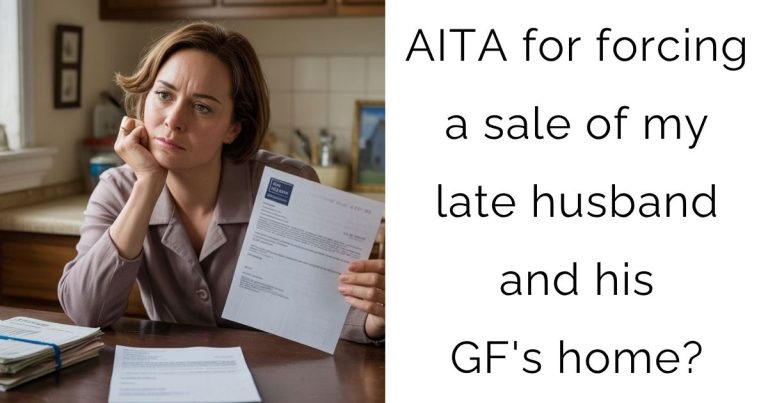 AITA for forcing a sale of my late husband and his girlfriend’s home?