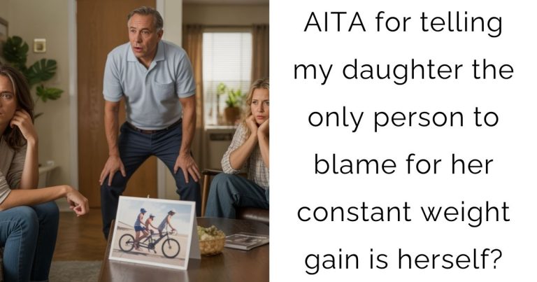 AITA for telling my daughter the only person to blame for her constant weight gain is herself?