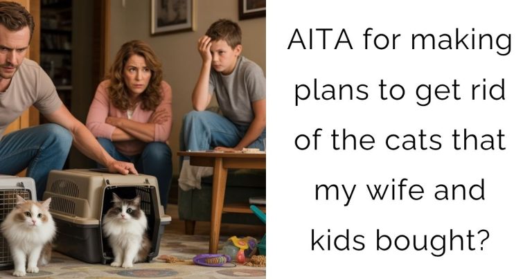 AITA for making plans to get rid of the cats that my wife and kids bought?