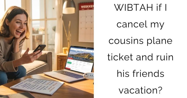 WIBTAH if I cancel my cousins plane ticket and ruin his friends vacation?