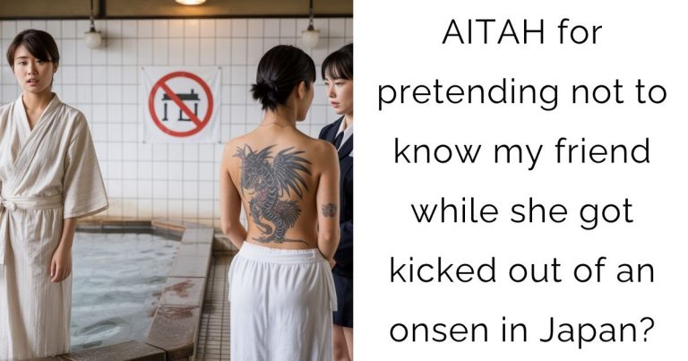 AITAH for pretending not to know my friend while she got kicked out of an onsen in Japan?
