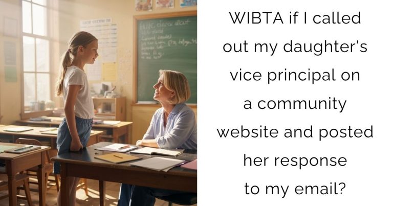 WIBTA if I called out my daughter’s vice principal on a community website and posted her response to my email?