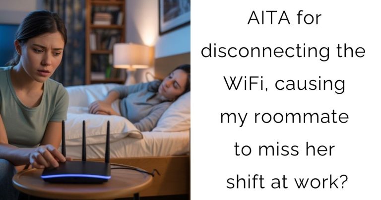 AITA for disconnecting the WiFi, causing my roommate to miss her shift at work?