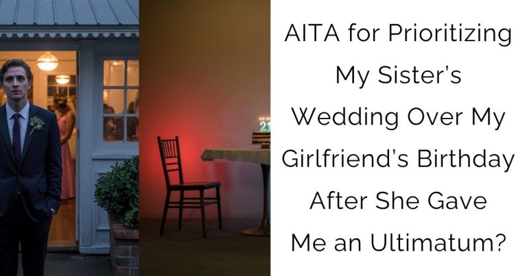 AITA for Prioritizing My Sister’s Wedding Over My Girlfriend’s Birthday After She Gave Me an Ultimatum?