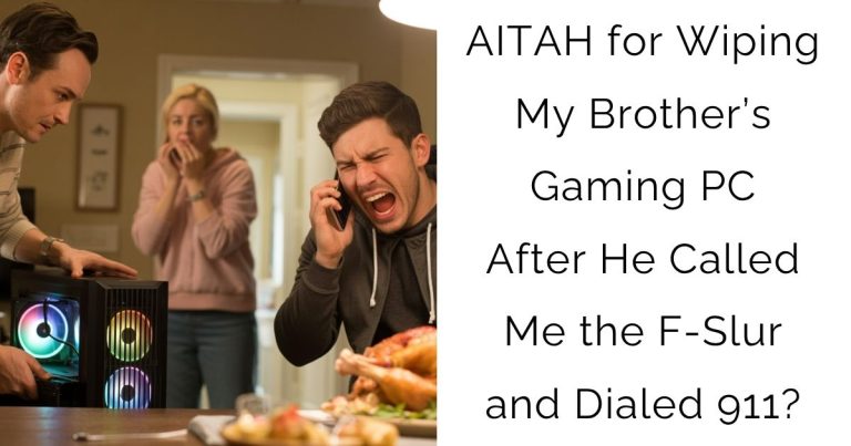 AITAH for Wiping My Brother’s Gaming PC After He Called Me the F-Slur and Dialed 911?