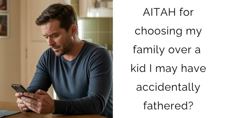 AITAH for choosing my family over a kid I may have accidentally fathered?