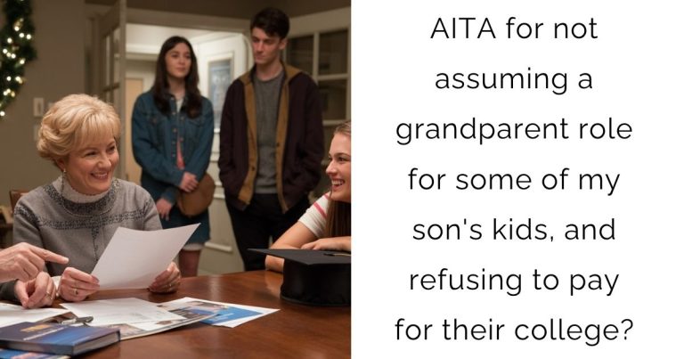 AITA for not assuming a grandparent role for some of my son’s kids, and refusing to pay for their college?