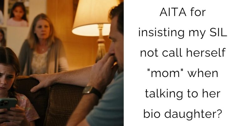 AITA for insisting my SIL not call herself “mom” when talking to her bio daughter?