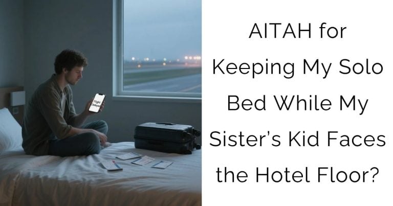 AITAH for Keeping My Solo Bed While My Sister’s Kid Faces the Hotel Floor?