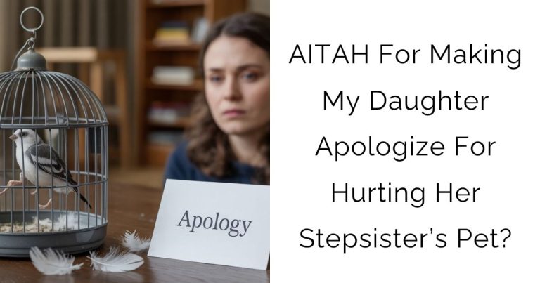 AITAH For Making My Daughter Apologize For Hurting Her Stepsister’s Pet?