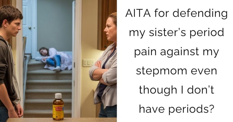 AITA for defending my sister’s period pain against my stepmom even though I don’t have periods?